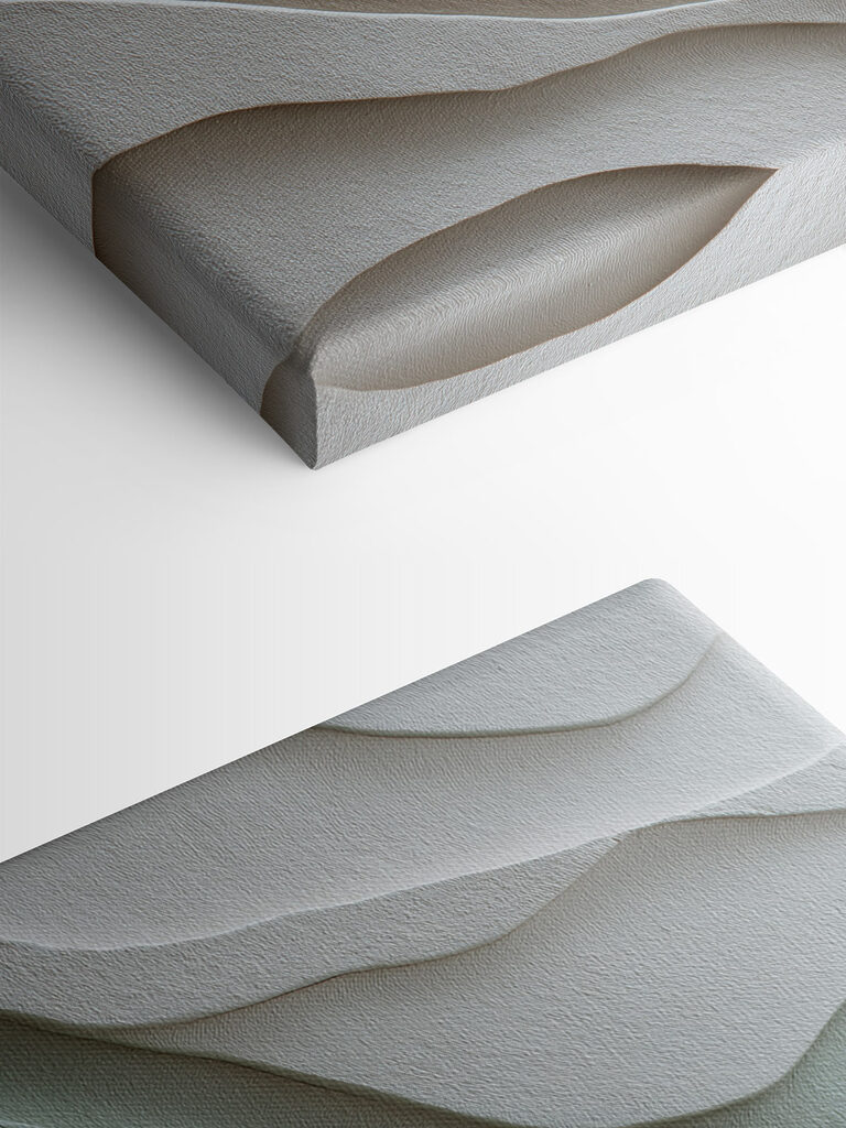 Waves of soft, natural tones
