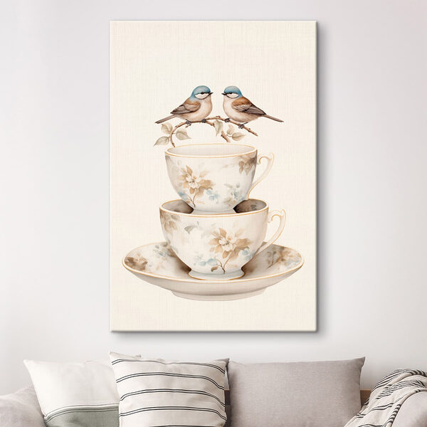 Cuadros Dos pájaros en una taza de té (SKU: s48347) Cuadros Cuadros Dos pájaros en una taza de té (SKU: s48347)
