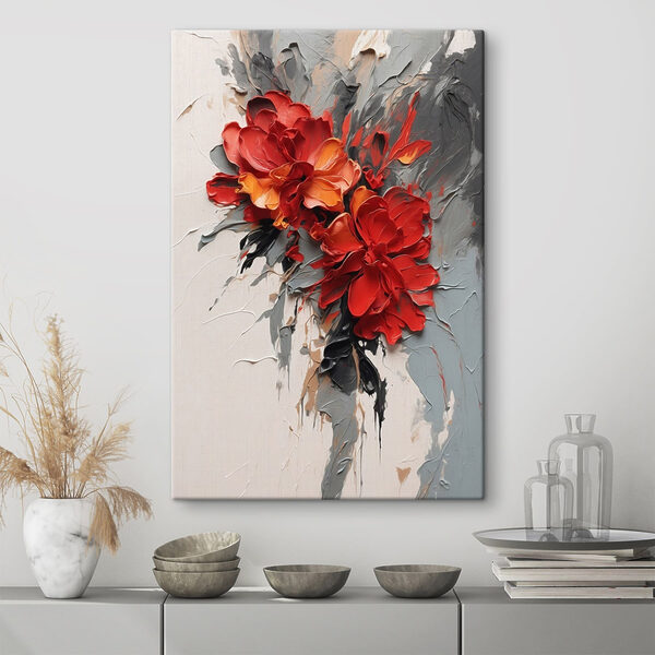 Cuadros Pintura de flores sobre una superficie blanca (SKU: s48365) Cuadros Cuadros Pintura de flores sobre una superficie blanca (SKU: s48365)