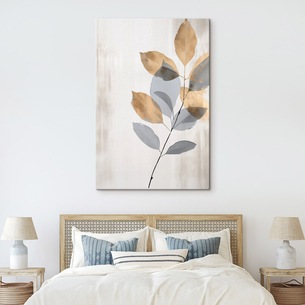 Delicate leaves in soft hues