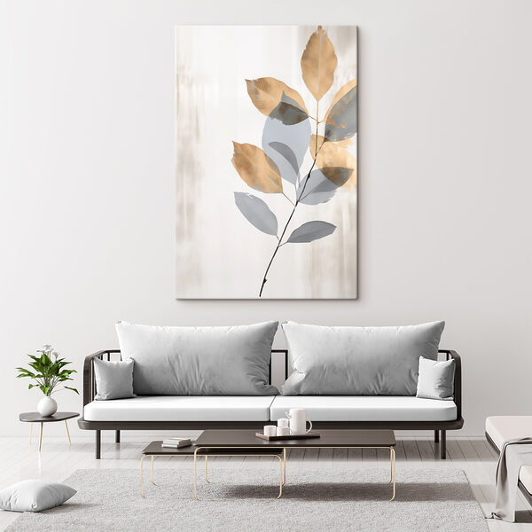 Delicate leaves in soft hues