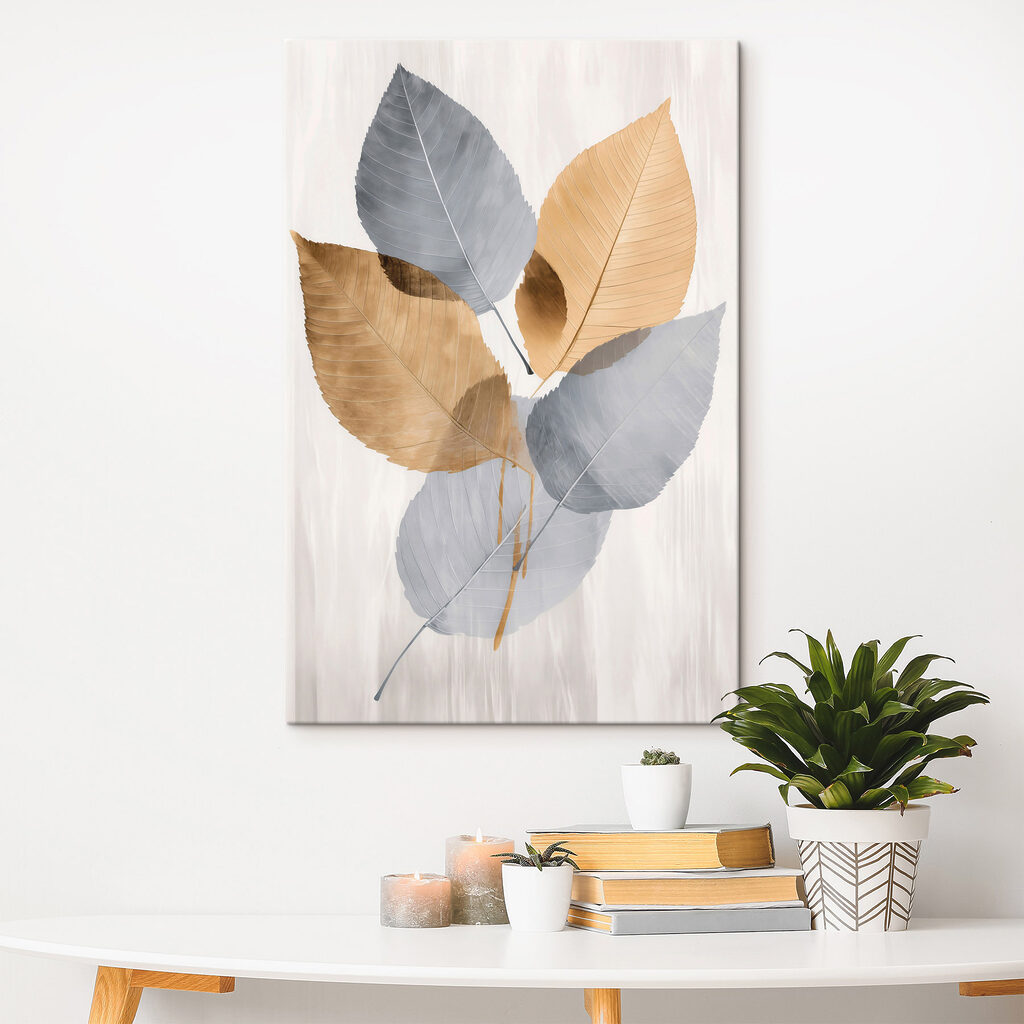 Group of leaves on a white background