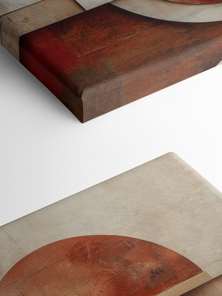 Abstract shapes in warm tones