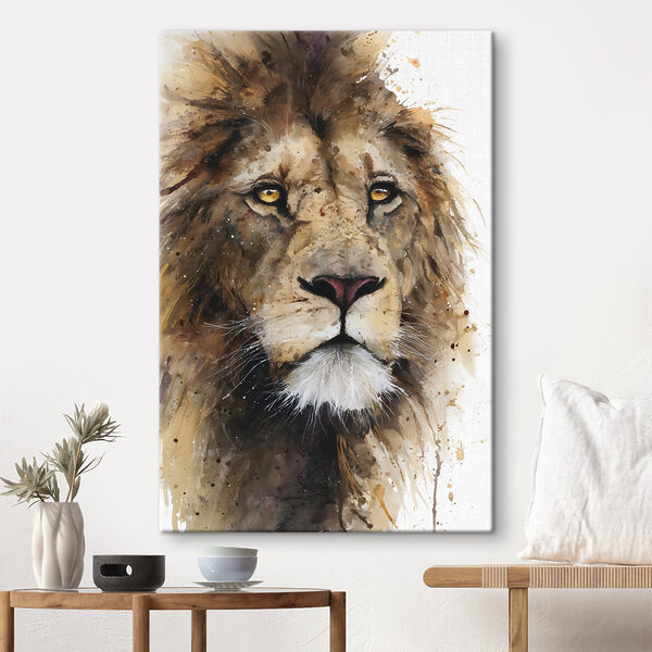 Cuadros Majestuoso león de mirada penetrante (SKU: s48525) Cuadros Cuadros Majestuoso león de mirada penetrante (SKU: s48525)