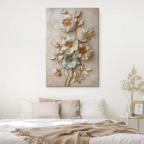 Cuadros Decoración de pared con flores y hojas (SKU: s48528) Cuadros Cuadros Decoración de pared con flores y hojas (SKU: s48528)