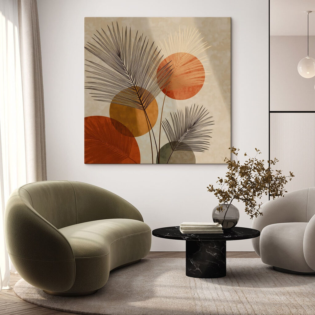 - Vibrant foliage with circular patterns - Vibrant foliage with circular patterns