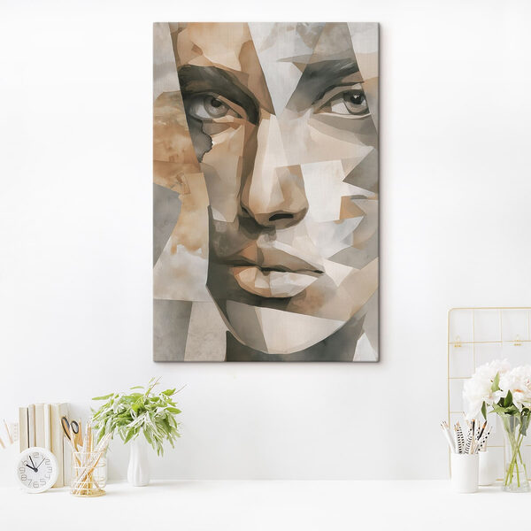 Cuadros Retrato abstracto con formas geométricas (SKU: s48562) Cuadros Cuadros Retrato abstracto con formas geométricas (SKU: s48562)