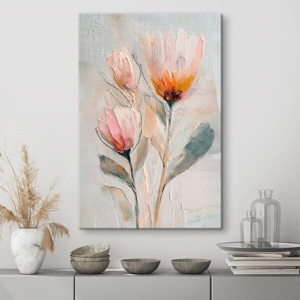 Cuadros Pintura de flores sobre una superficie blanca (SKU: s48206) Cuadros Cuadros Pintura de flores sobre una superficie blanca (SKU: s48206)