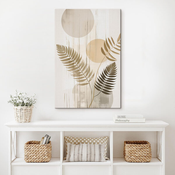 Cuadros El follaje suave se combina con formas abstractas delicadas (SKU: s48662) Cuadros Cuadros El follaje suave se combina con formas abstractas delicadas (SKU: s48662)