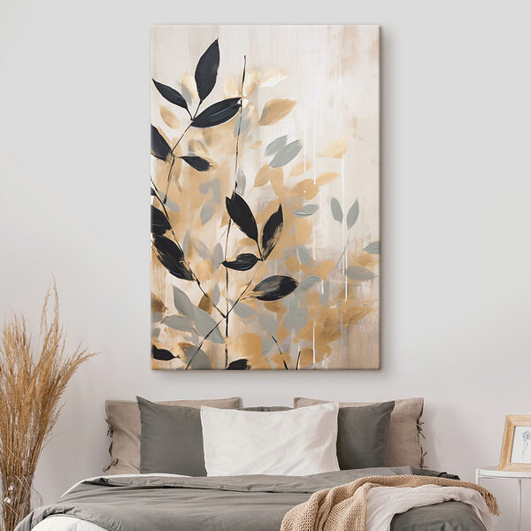 Cuadros Pintura de hojas en una pared (SKU: s48608) Cuadros Cuadros Pintura de hojas en una pared (SKU: s48608)