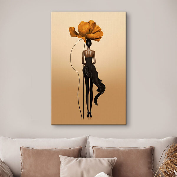 Cuadros Estatua de una mujer con una flor en la cabeza (SKU: s48618) Cuadros Cuadros Estatua de una mujer con una flor en la cabeza (SKU: s48618)