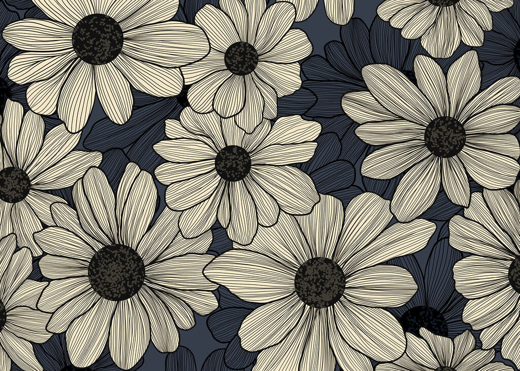 Group of flowers on a blue background Group of flowers on a blue background