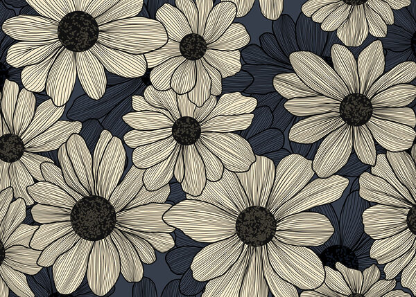 Group of flowers on a blue background Group of flowers on a blue background