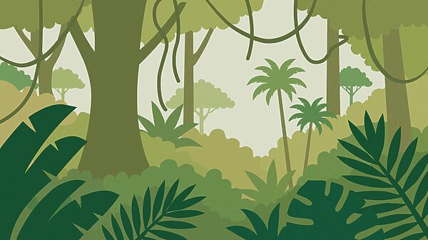 Cartoon of a forest Cartoon of a forest