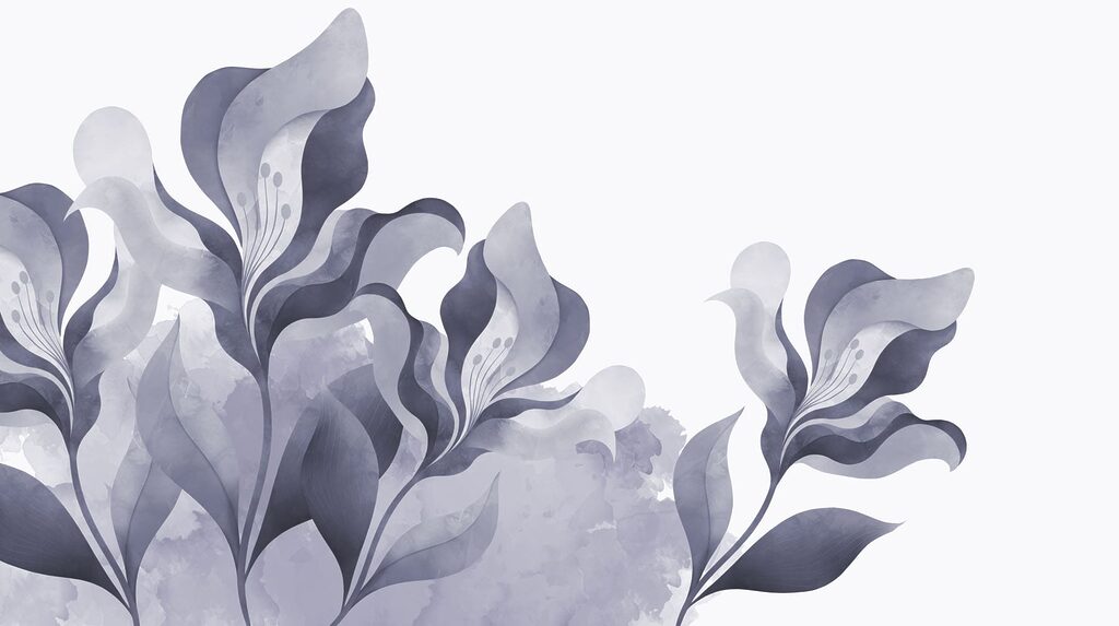 Elegant abstract floral design in gray Elegant abstract floral design in gray