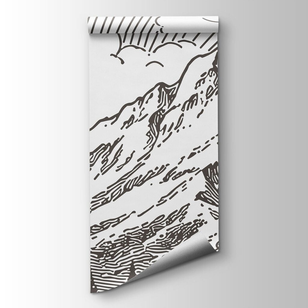 Landscape with trees and mountains Landscape with trees and mountains