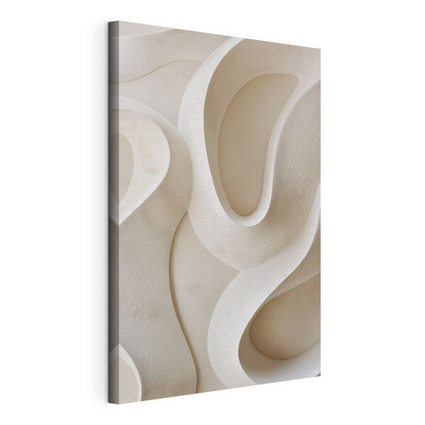 Cuadros Pared blanca con líneas curvas (SKU: s49683) Cuadros Cuadros Pared blanca con líneas curvas (SKU: s49683)