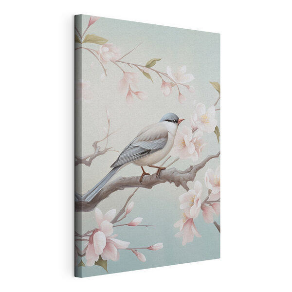 Cuadros Pájaro en una rama con flores (SKU: s49550) Cuadros Cuadros Pájaro en una rama con flores (SKU: s49550)