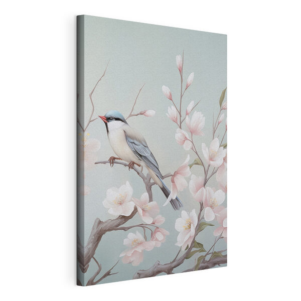 Cuadros Pájaro en una rama con flores (SKU: s49551) Cuadros Cuadros Pájaro en una rama con flores (SKU: s49551)