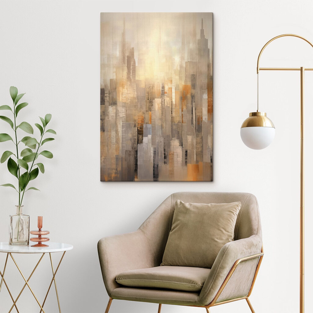 Painting of a city Painting of a city