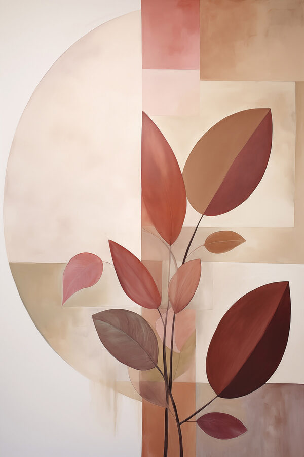 Painting of a plant with leaves Painting of a plant with leaves