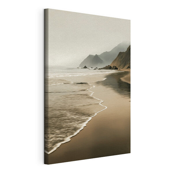 Cuadros Playa con olas y montañas (SKU: s49805) Cuadros Cuadros Playa con olas y montañas (SKU: s49805)