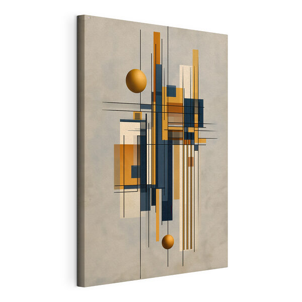 Cuadros Obra de arte con una bola y cuadrados (SKU: s49819) Cuadros Cuadros Obra de arte con una bola y cuadrados (SKU: s49819)