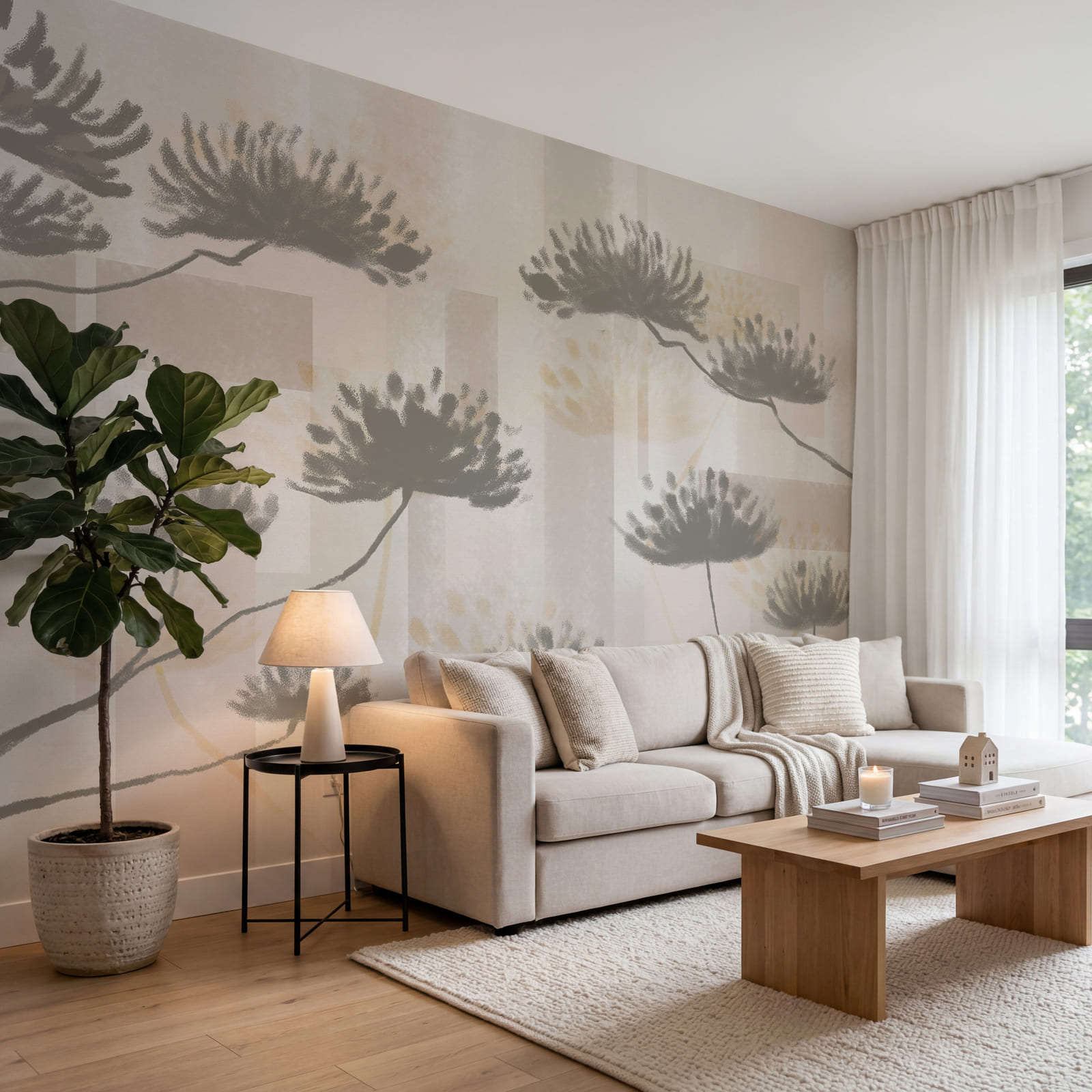 - Delicados motivos florales sobre un fondo suave - Delicados motivos florales sobre un fondo suave