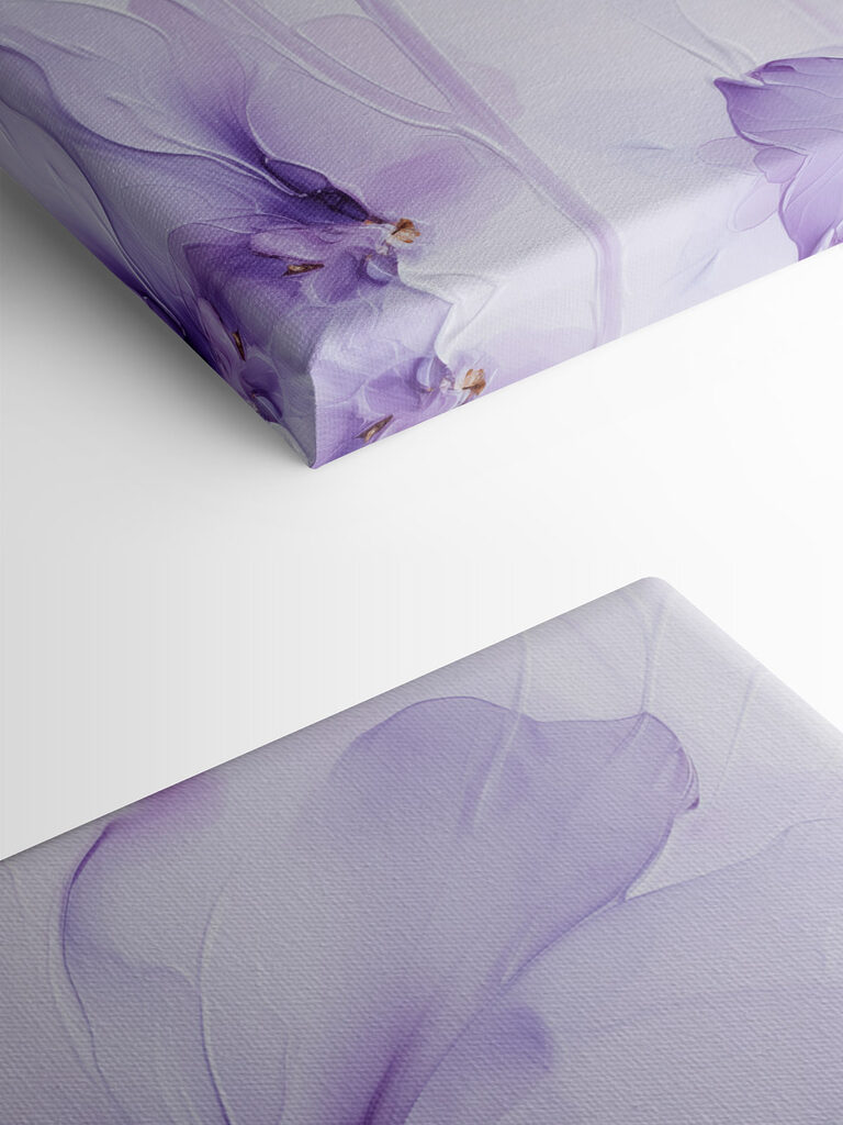 Delicate purple floral elegance unfolds Delicate purple floral elegance unfolds