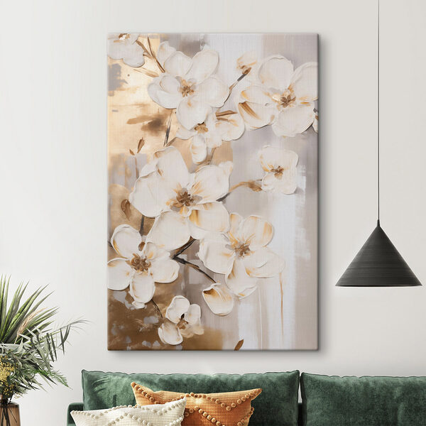 Painting of flowers on a wall