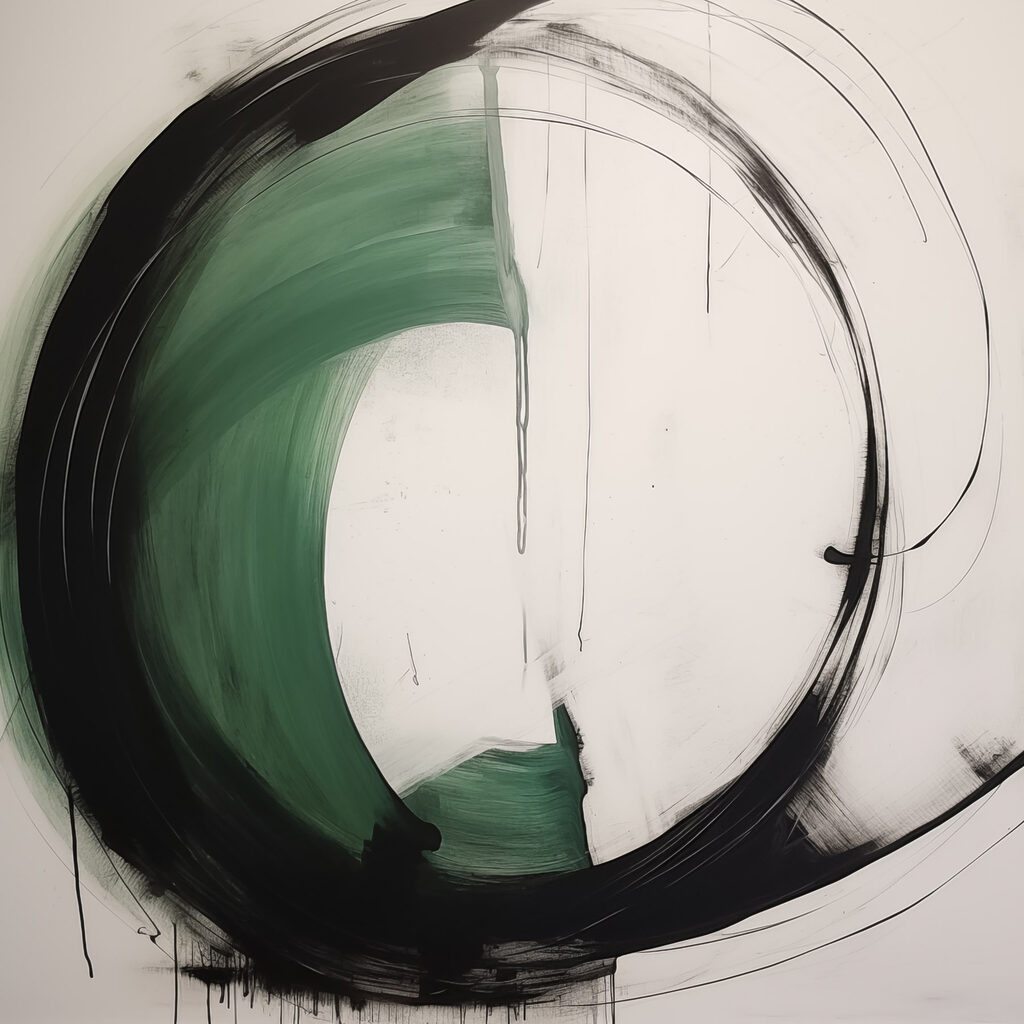 Black and green circle Black and green circle