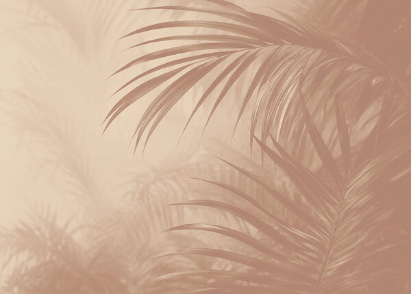 Serene palm leaf background design Serene palm leaf background design