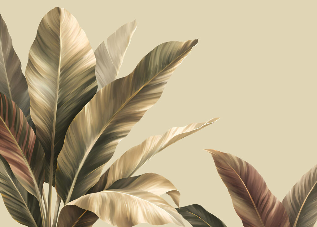Lush foliage in soft tones