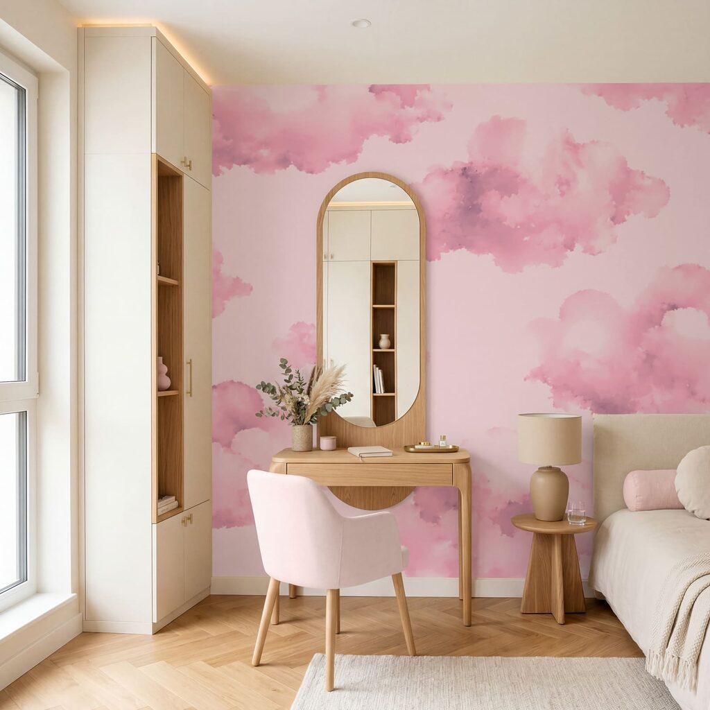 Nubes rosas sobre un fondo rosa Nubes rosas sobre un fondo rosa