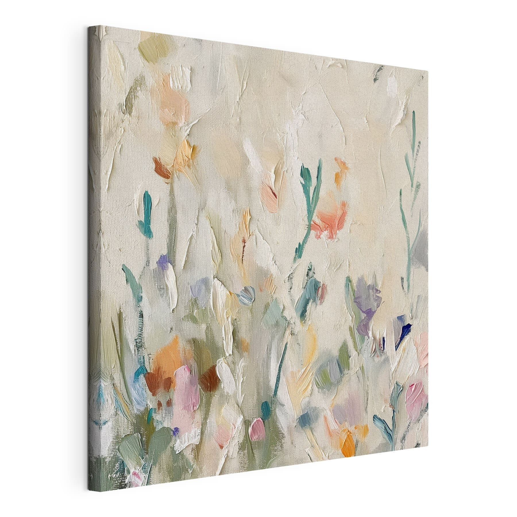 Painting of flowers on a white surface Painting of flowers on a white surface