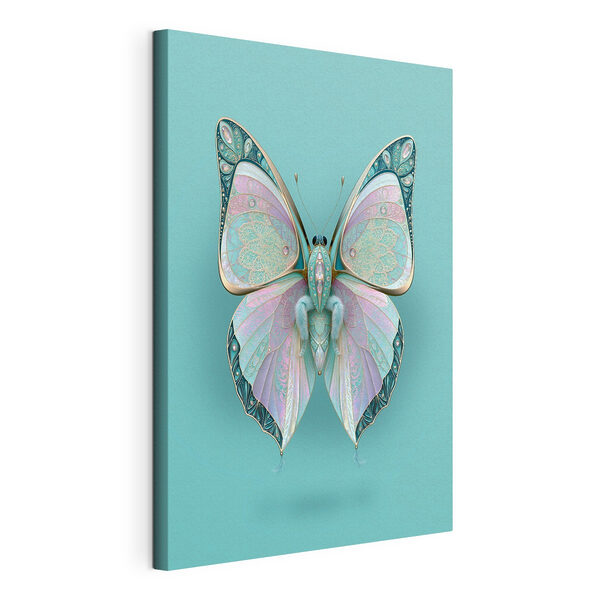 Butterfly with wings and a blue background