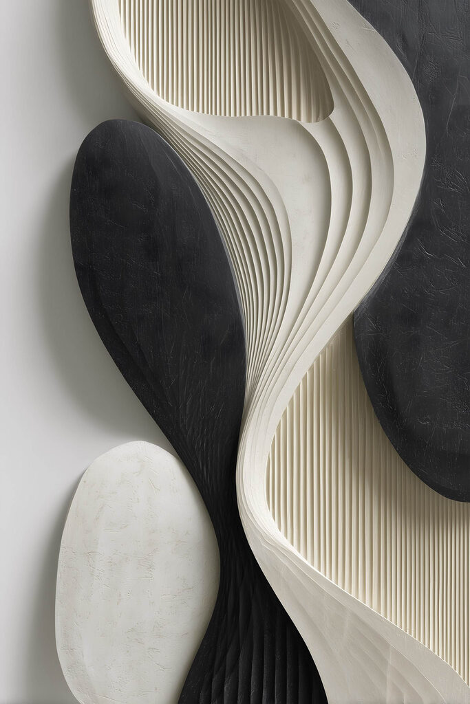 Black and white sculpture Black and white sculpture