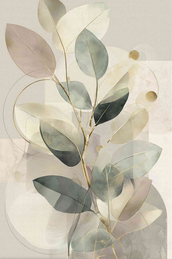 Soft tones and gentle leaf patterns