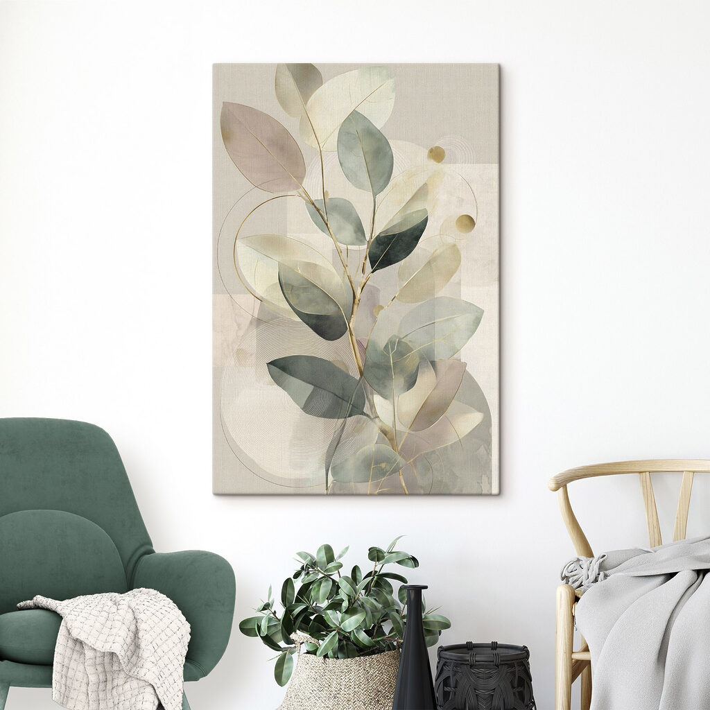Soft tones and gentle leaf patterns