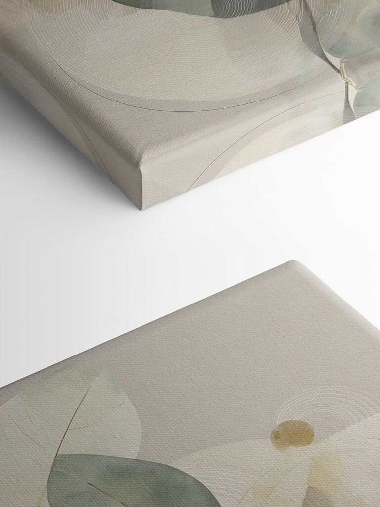 Soft tones and gentle leaf patterns