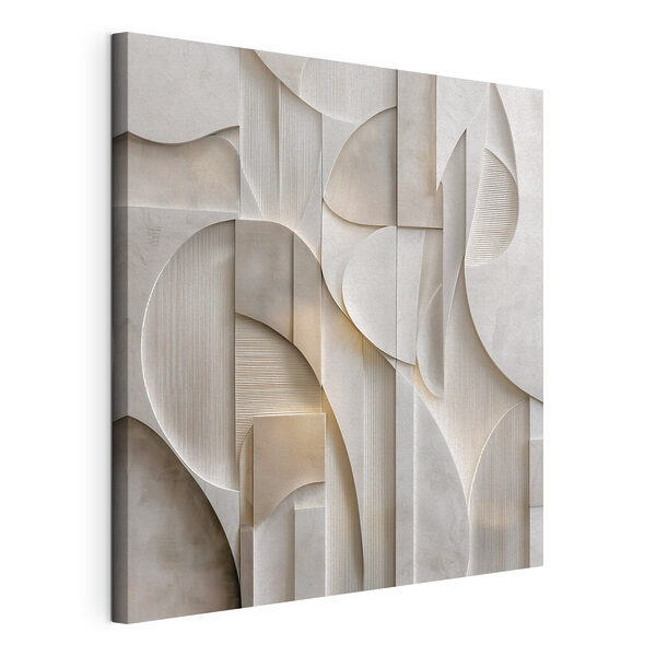 Cuadros Pared blanca con formas geométricas (SKU: s49886) Cuadros Cuadros Pared blanca con formas geométricas (SKU: s49886)