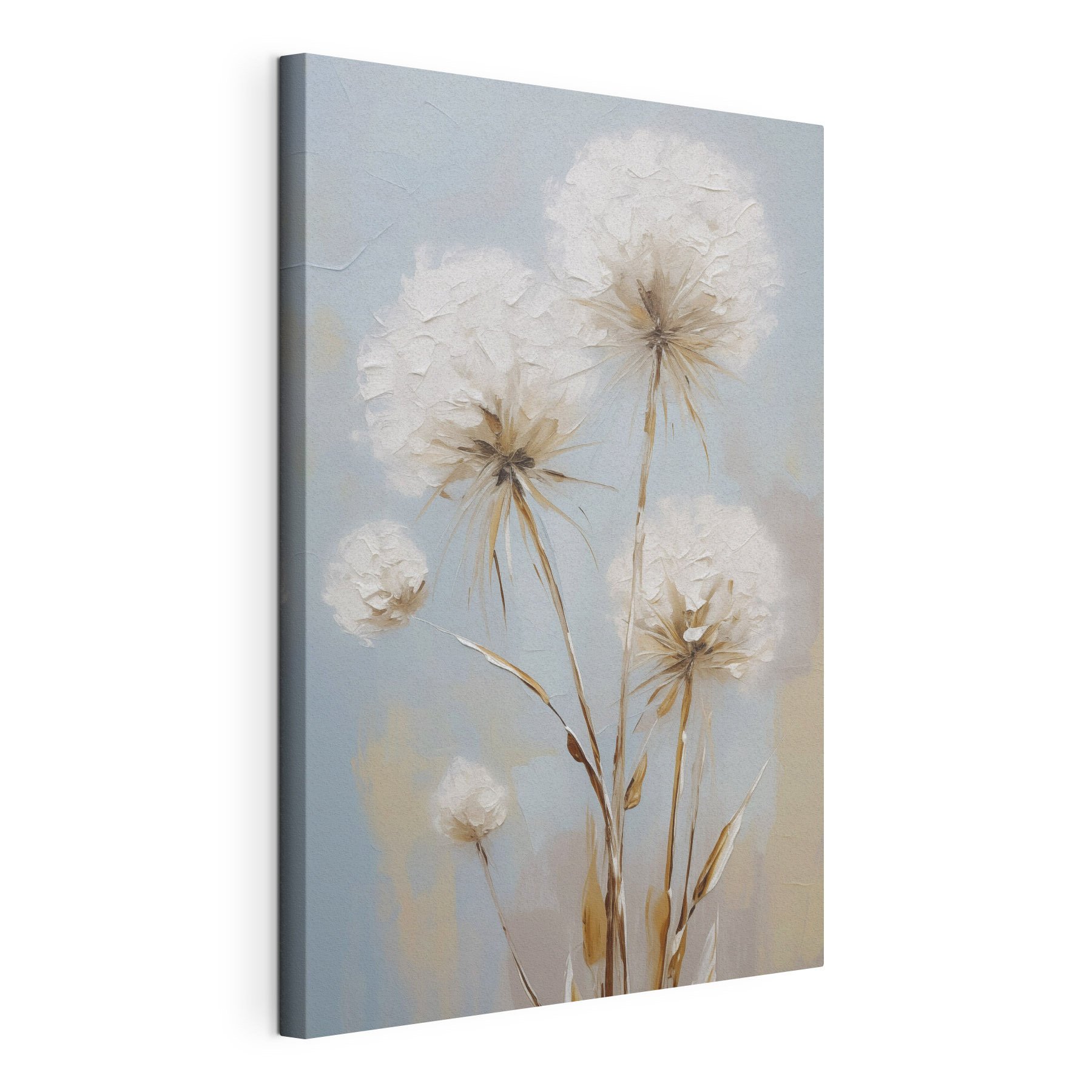 Painting of flowers on a blue background Painting of flowers on a blue background