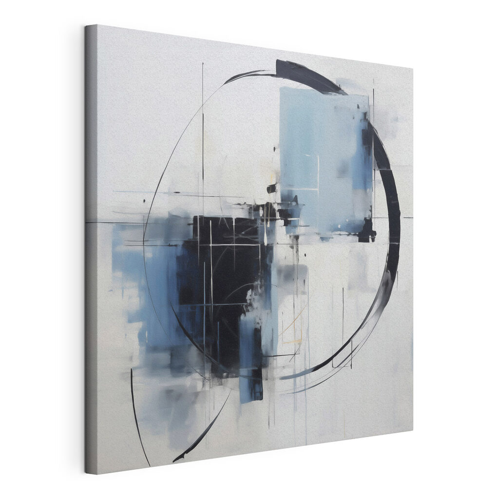 Painting of a circle and a black circle