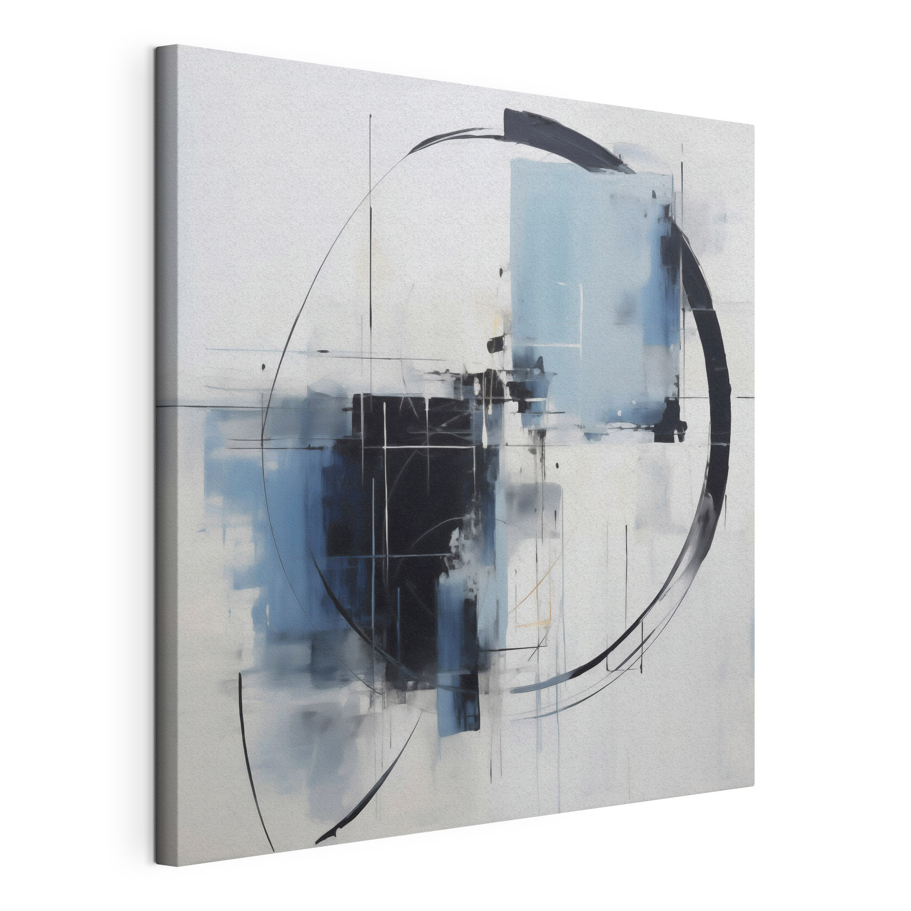 Painting of a circle and a black circle