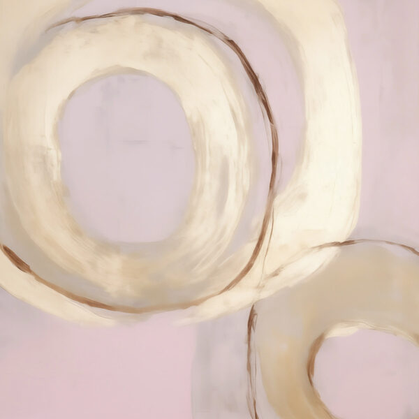 Painting of circles on a pink background Painting of circles on a pink background
