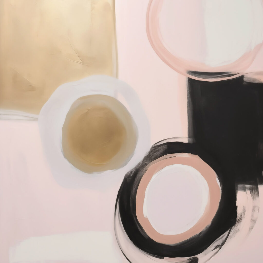 Painting of circles and squares