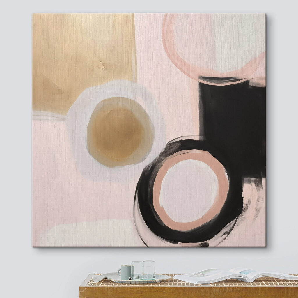 Painting of circles and squares