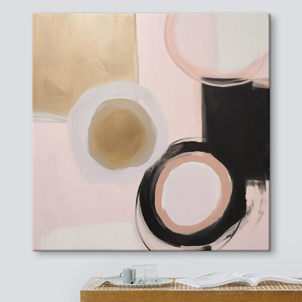 Painting of circles and squares