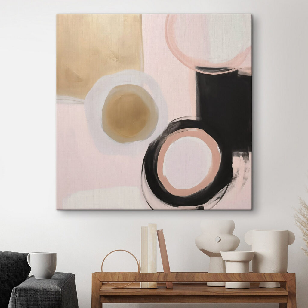 Painting of circles and squares