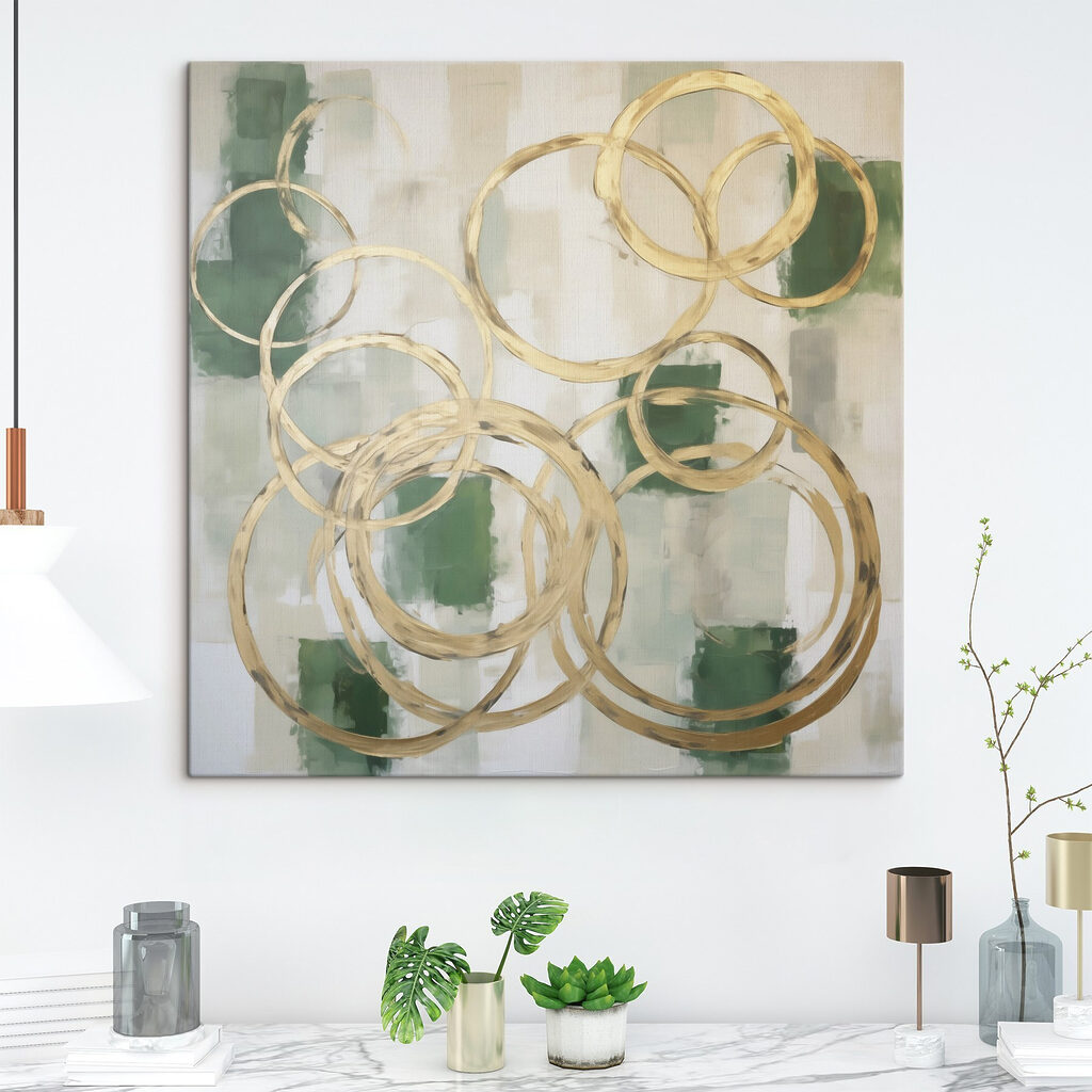 Painting of circles and squares Painting of circles and squares